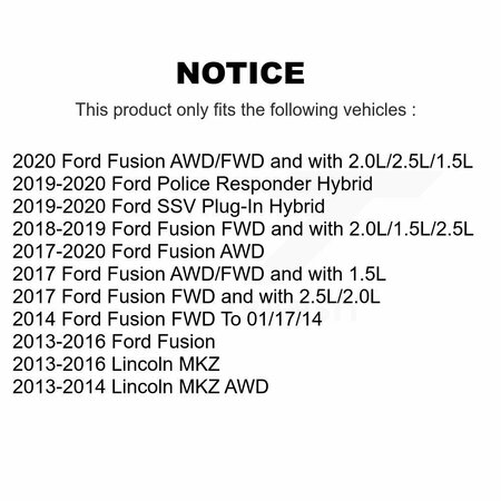 Kugel Wheel Bearing Hub Assembly For Ford Fusion Lincoln MKZ Police Responder Hybrid SSV Plug-In 70-512498